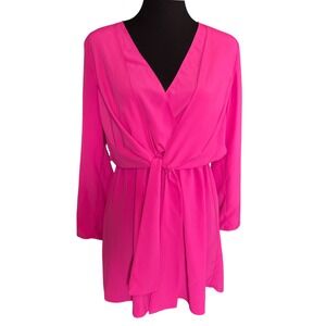 Topshop Tiffany Knot Minidress, Hot Pink,Size 4, Date Night, Girl's Night, Party